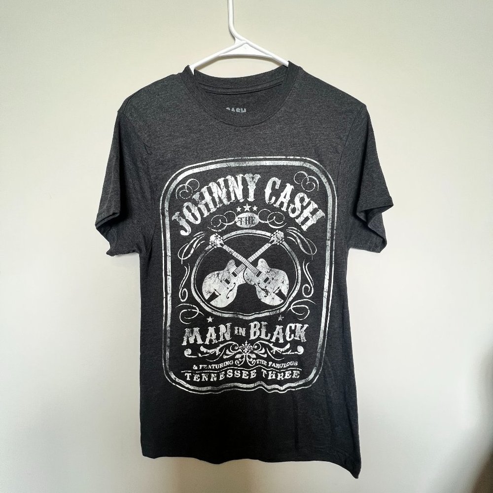 Johnny Cash Man In Black Short Sleeve Graphic T-Shirt